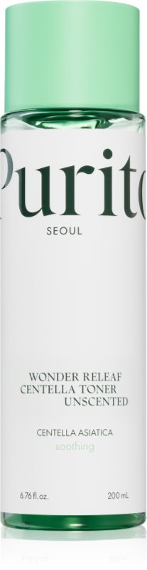 Purito Wonder Releaf Centella Toner Unscented tonic facial cu efect calmant pentru piele sensibilă 200 ml