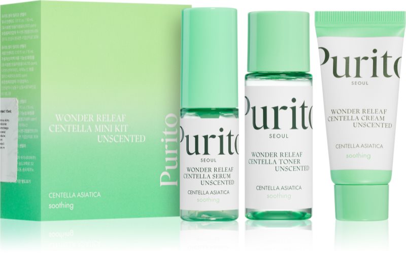 Purito Wonder Releaf Centella Mini Kit Unscented Seturi pentru voiaj pentru piele sensibila si iritabila