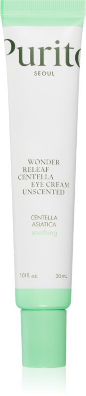 Purito Wonder Releaf Centella Eye Cream Unscented cremă ușoară pentru zona ochilor împotriva ridurilor și a cearcănelor întunecate 30 ml