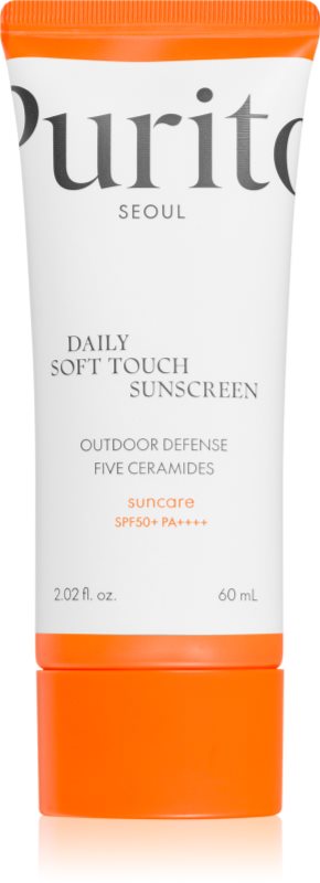 Purito Daily Soft Touch Sunscreen crema fata iluminatoare de protectie SPF 50+ 60 ml