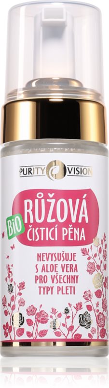 Purity Vision BIO Rose Cleansing Foam demachiant spumant delicat pentru piele sensibilă 90 ml