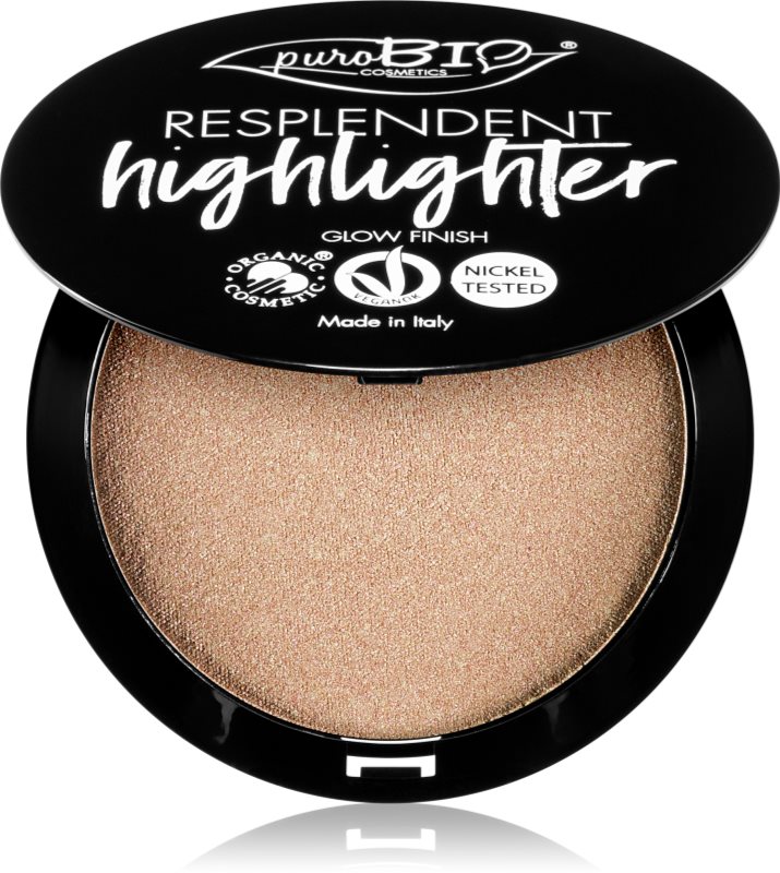puroBIO Cosmetics Resplendent Highlighter crema de strălucire culoare 01 Sparkling Wine 9 g
