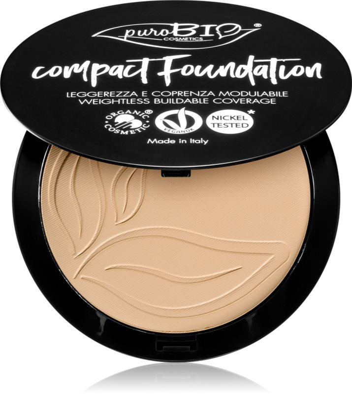 puroBIO Cosmetics Compact Foundation pudra compacta SPF 10