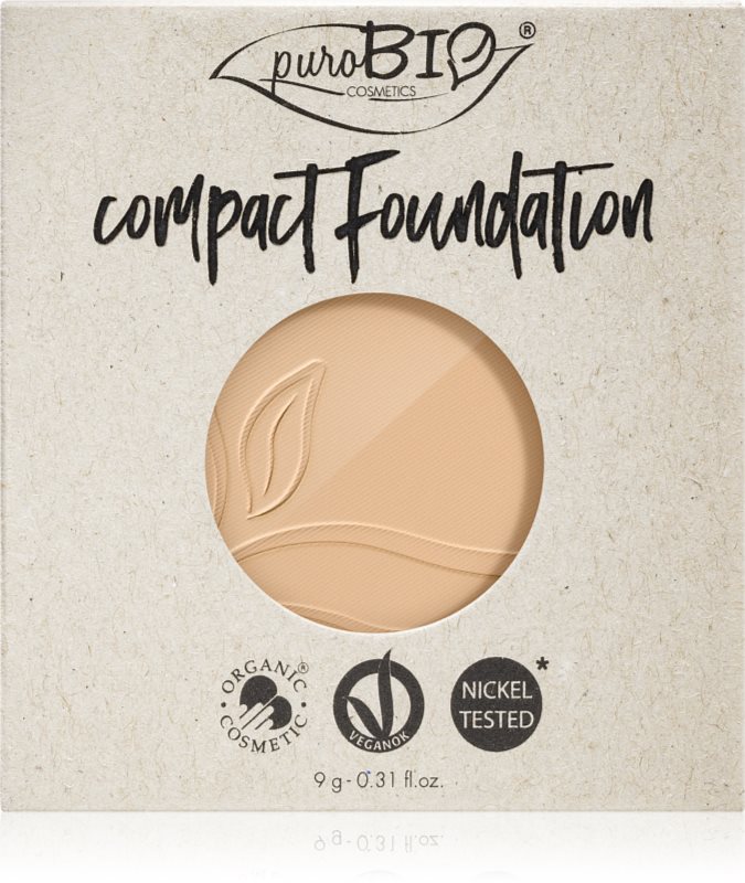 puroBIO Cosmetics Compact Foundation pudra compactra - refill SPF 10