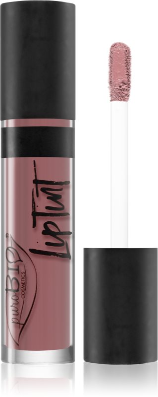 puroBIO Cosmetics Lip Tint ruj de buze lichid, cu finisaj matifiant culoare 04 Cold Pink 4.8 ml