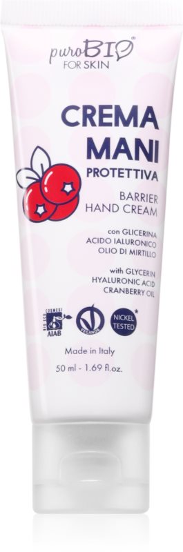 puroBIO Cosmetics Barrier Hand Cream crema protectoare pentru maini 50 ml