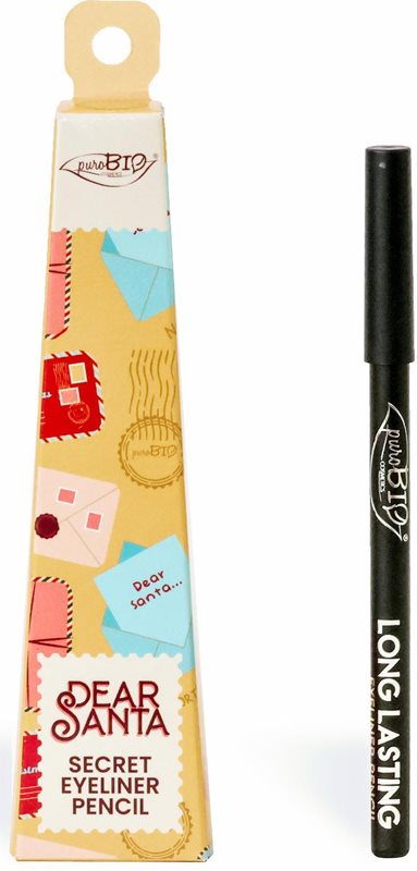 puroBIO Cosmetics Dear Santa Eyeliner Pencil eyeliner khol în ambalaj cadou culoare 01L 1.1 g