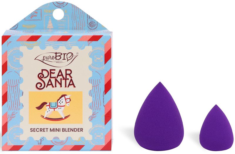 puroBIO Cosmetics Dear Santa SECRET burete pentru machiaj 2 bc în ambalaj cadou 2 buc
