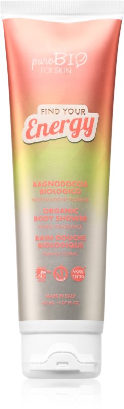 puroBIO Cosmetics For Skin Find Your Energy gel cremos pentru dus 150 ml