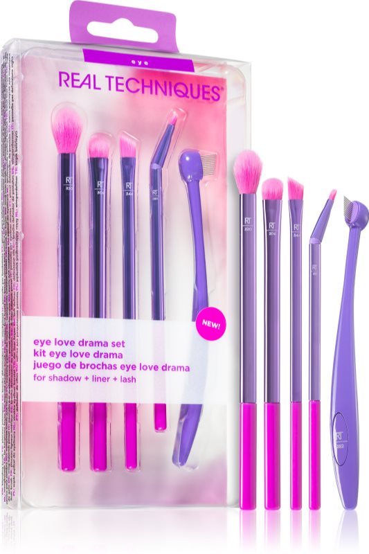 Real Techniques Eye Love Drama set perii machiaj pentru ochi 5 buc