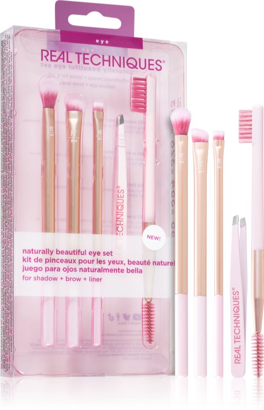 Real Techniques Naturally Beautiful set pentru ochi și sprâncene 5 buc