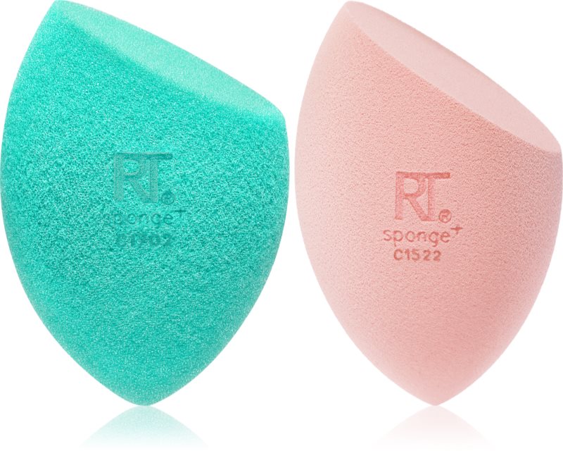 Real Techniques Miracle Mattifying Sponge Duo aplicator spumă asupra machiajului 2 buc