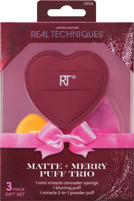 Real Techniques Matte + Merry Puff Trio set aplicatoare
