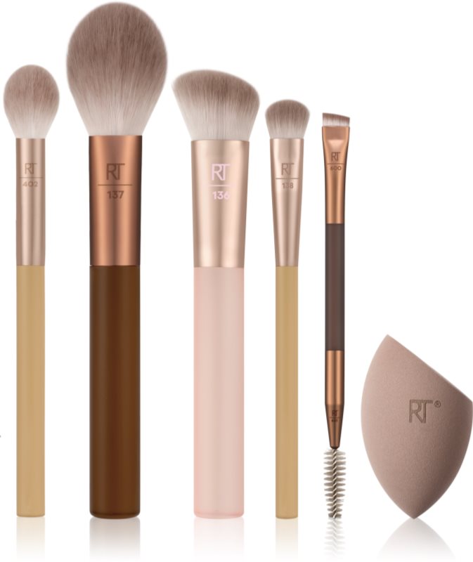 Real Techniques New Nudes Soft-Focus Face Set set perii machiaj