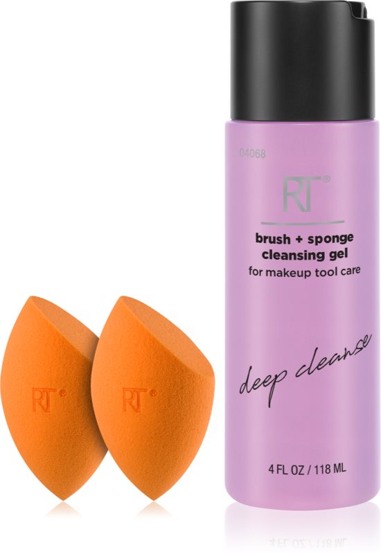 Real Techniques Brush Sponge + Cleasing Gel set faciale