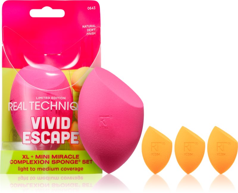 Real Techniques Vivid Escape Complexion Perfection Sponge set make-up set