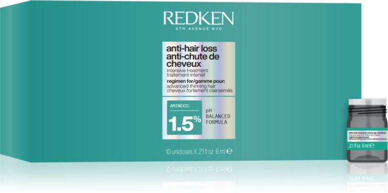 Redken Anti-Hair Loss Intensive Treatment tratament intensiv pentru par impotriva caderii parului 1.5% Aminexil 10x6 ml