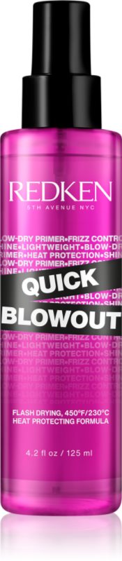Redken Quick Blowout spray cu protecție termică, pentru aranjarea cu placa și cu ondulatorul pentru o uscare rapida 125 ml