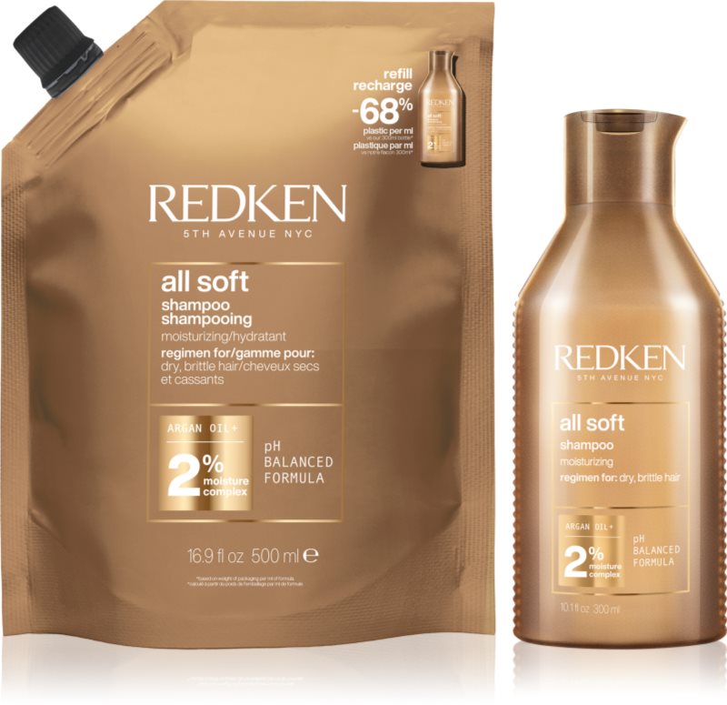 Redken All Soft ambalaj economic pentru par uscat si fragil