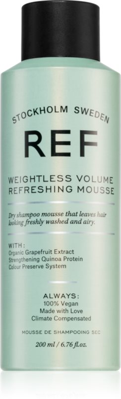 REF Weightless Volume Refreshing Mousse șampon uscat cremos pentru volum 200 ml