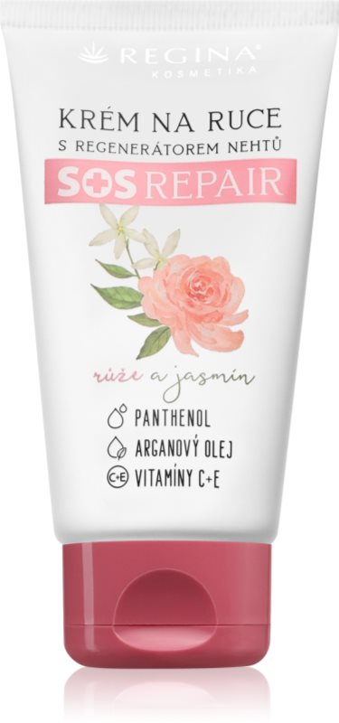Regina SOS Repair cremă regeneratoare pentru mâini și unghii parfum Rose & Jasmine 50 ml