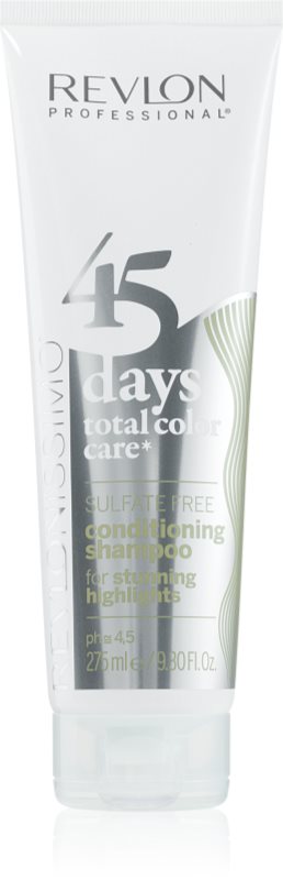 Revlon Professional Revlonissimo Color Care Șampon și balsam 2 în 1 pentru părul grizonat și alb fără sulfat 275 ml