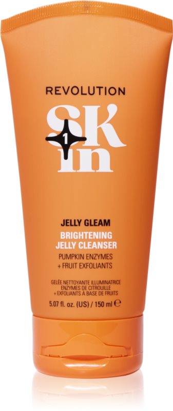 Revolution Skincare Be Bright Natural Fruit AHA Brightening Jelly Cleanser gel de curățare, cu efect de iluminare 150 ml
