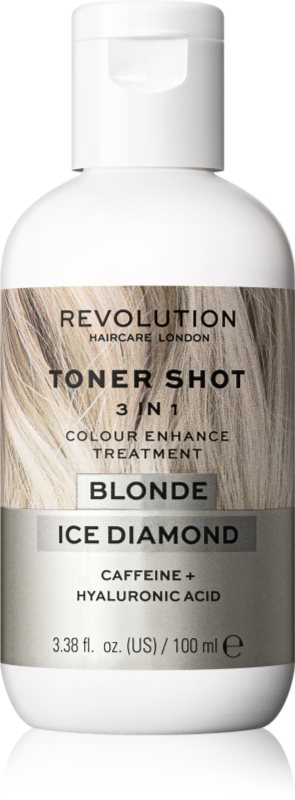 Revolution Haircare Toner Shot Blonde Ice Diamond masca tonifianta si hranitoare 3 in 1 culoare Ice Diamond 100 ml