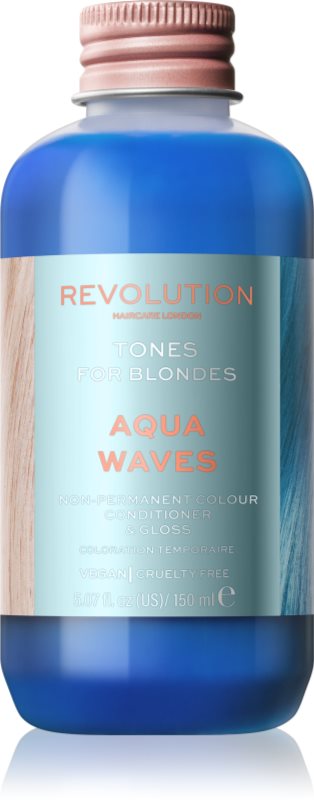 Revolution Haircare Tones For Blondes balsam pentru tonifiere pentru par blond culoare Aqua Waves 150 ml