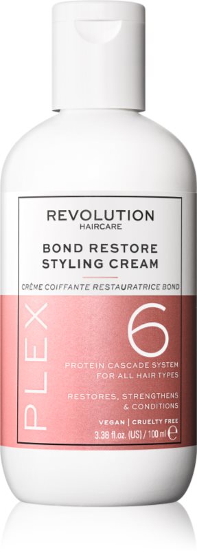 Revolution Haircare Plex No.6 Bond Restore Styling Cream Aplicarea jeturilor de refacere pentru ingrijire pentru par deteriorat 100 ml