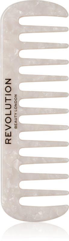 Revolution Haircare Natural Curl Wide Tooth Comb pieptene de păr pentru par ondulat si cret culoare White 1 buc
