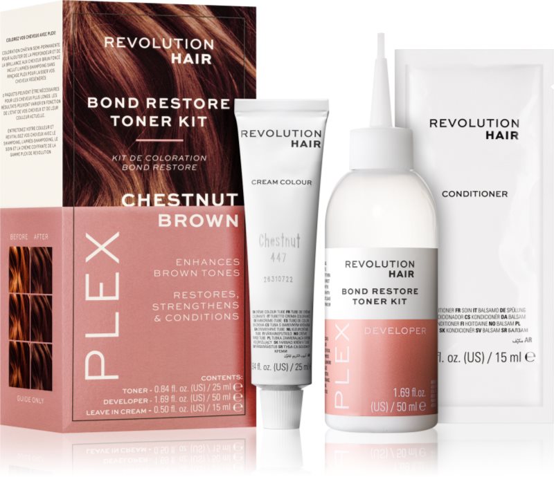 Revolution Haircare Plex Bond Restore Kit set pentru a evidentia culoarea parului