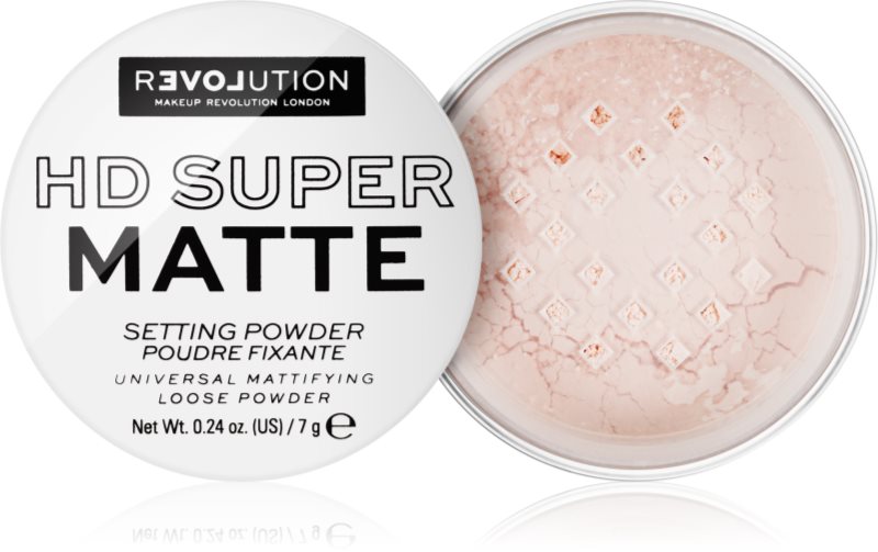 Revolution Relove HD Super Matte Pudră transparentă de fixare cu efect matifiant
