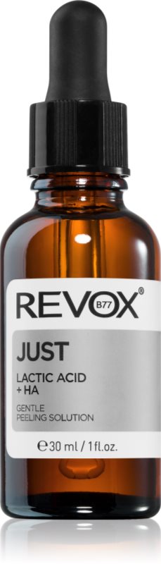 Revox B77 JUST Lactic Acid + HA ser exfoliant de netezire pentru față și gât 30 ml