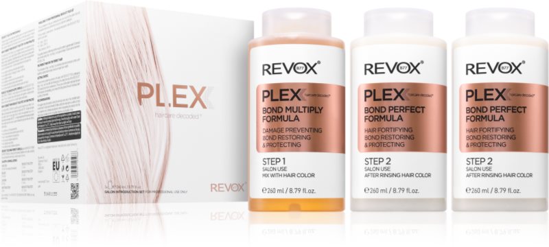 Revox B77 PLEX Hair Rebuilding System Professional Set set pentru par vopsit si deteriorat pentru uz profesonial 3x260 ml