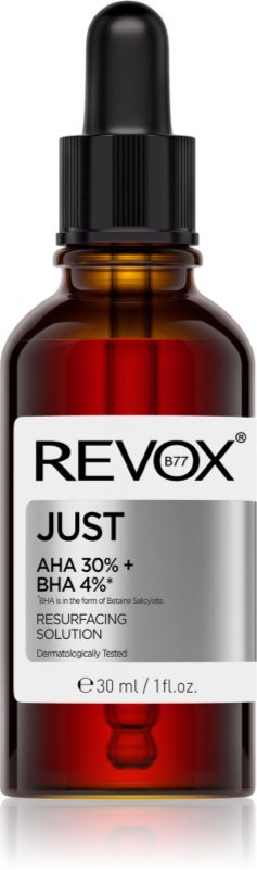 Revox B77 JUST AHA 30% + BHA 4% ser exfoliant de netezire pentru definirea pielii 30 ml
