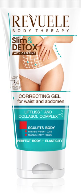 Revuele Slim & Detox With Caffeine gel pentru fermitate pentru abdomen și șolduri 200 ml