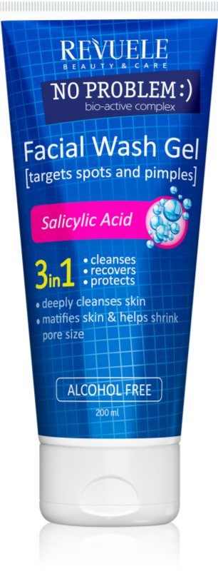 Revuele No Problem Salicylic Acid gel matifiant de curatare cu acid salicilic 200 ml