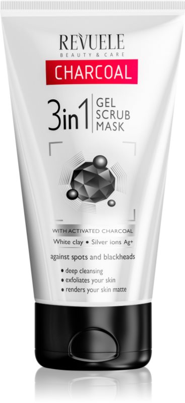 Revuele Charcoal 3in1 gel de curatare 3 in 1 cu cărbune activ 150 ml