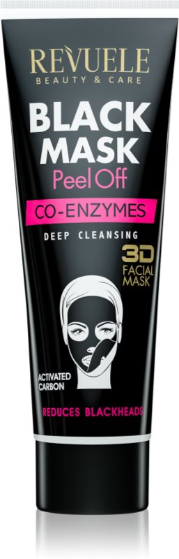 Revuele Black Mask Peel Off Co-Enzymes mască exfoliantă impotriva punctelor negre 80 ml