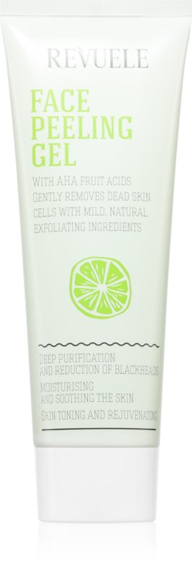 Revuele Face Peeling Gel AHA Fruit Acids demachiant cu efect de peenling impotriva punctelor negre 80 ml