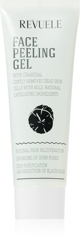 Revuele Face Peeling Gel Charcoal exfoliant de curățare cu cărbune activ 80 ml
