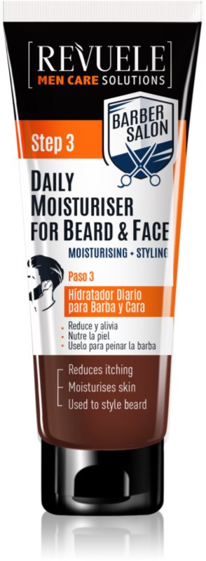 Revuele Men Care Solutions Barber Salon cremă hidratantă pentru față și barbă 80 ml