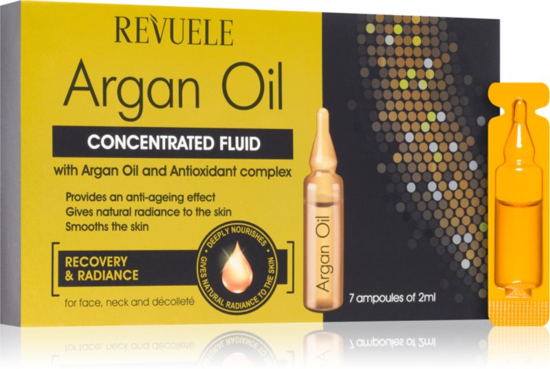 Revuele Ampoules Argan Oil Concentrated Fluid ser concentrat pentru ten pentru fata, gat si piept 7x2 ml