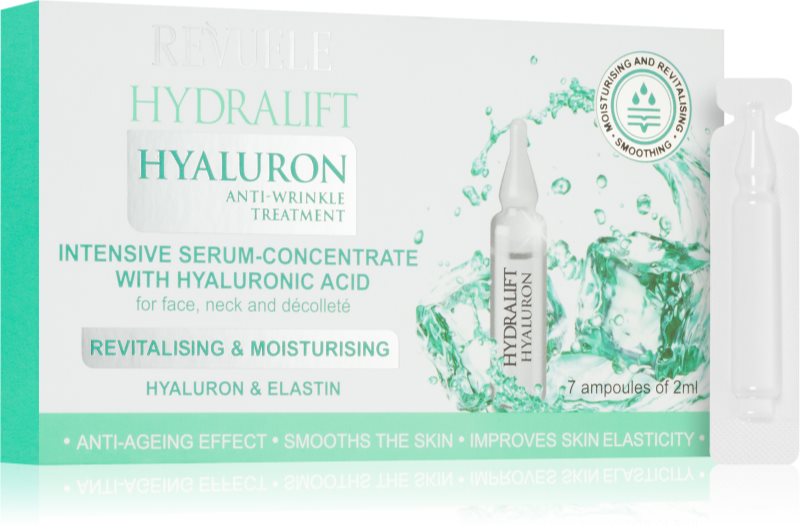 Revuele Hydralift Hyaluron Ampoules Intensive Serum Concentrate ser cu hidratare intensiva pentru fata, gat si piept 7x2 ml