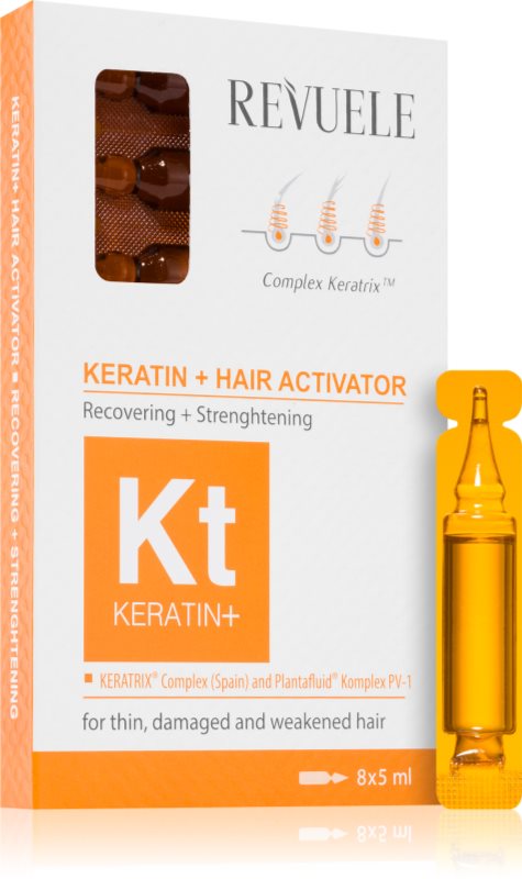 Revuele Ampoules Keratin + Hair Activator fiolă pentru par sensibil 8x5 ml