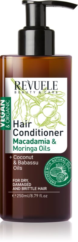 Revuele Vegan & Organic balsam hranitor si hidratant pentru păr uscat și deteriorat 250 ml