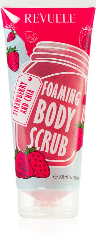 Revuele Foaming Body Scrub Strawberry and Chia exfoliant de corp hidratant 200 ml
