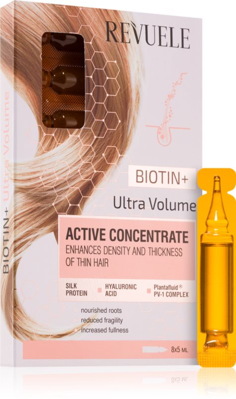 Revuele Active Hair Concentrate Biotin+ Ultra Volume fiolă pentru păr cu volum 8x5 ml