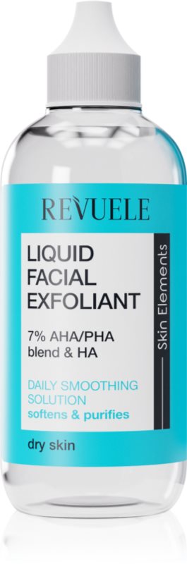Revuele Liquid Facial Exfoliant 7% AHA/PHA blend + HA serum cu efect exfoliant pentru tenul uscat 125 ml